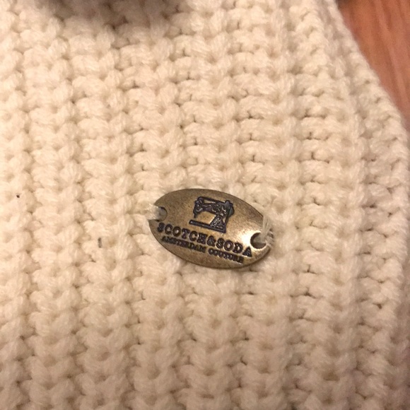 Scotch & Soda color block striped chunky heavy knit crewneck oversized sweater - Picture 11 of 15